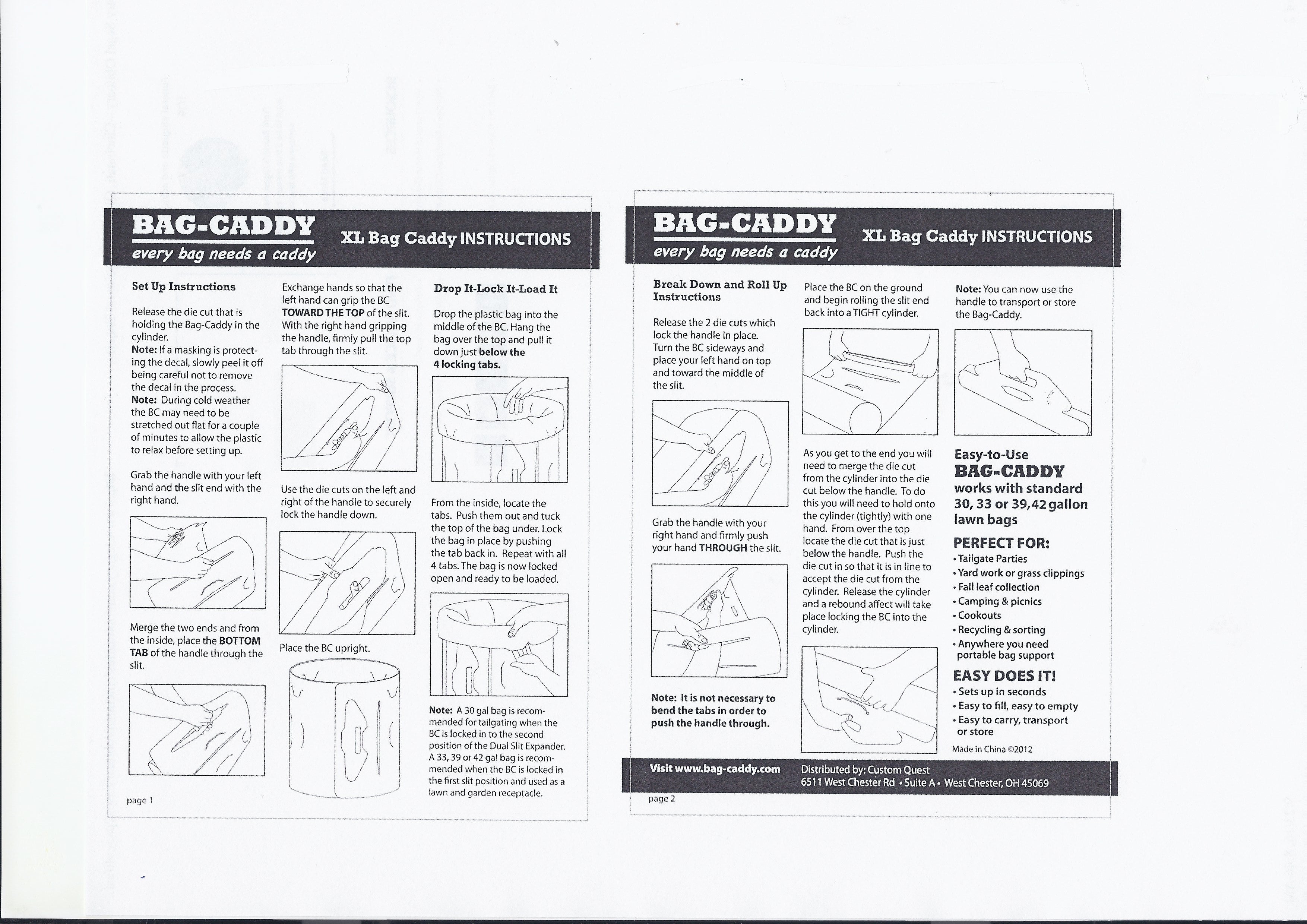 Camping Trash Bag Caddy