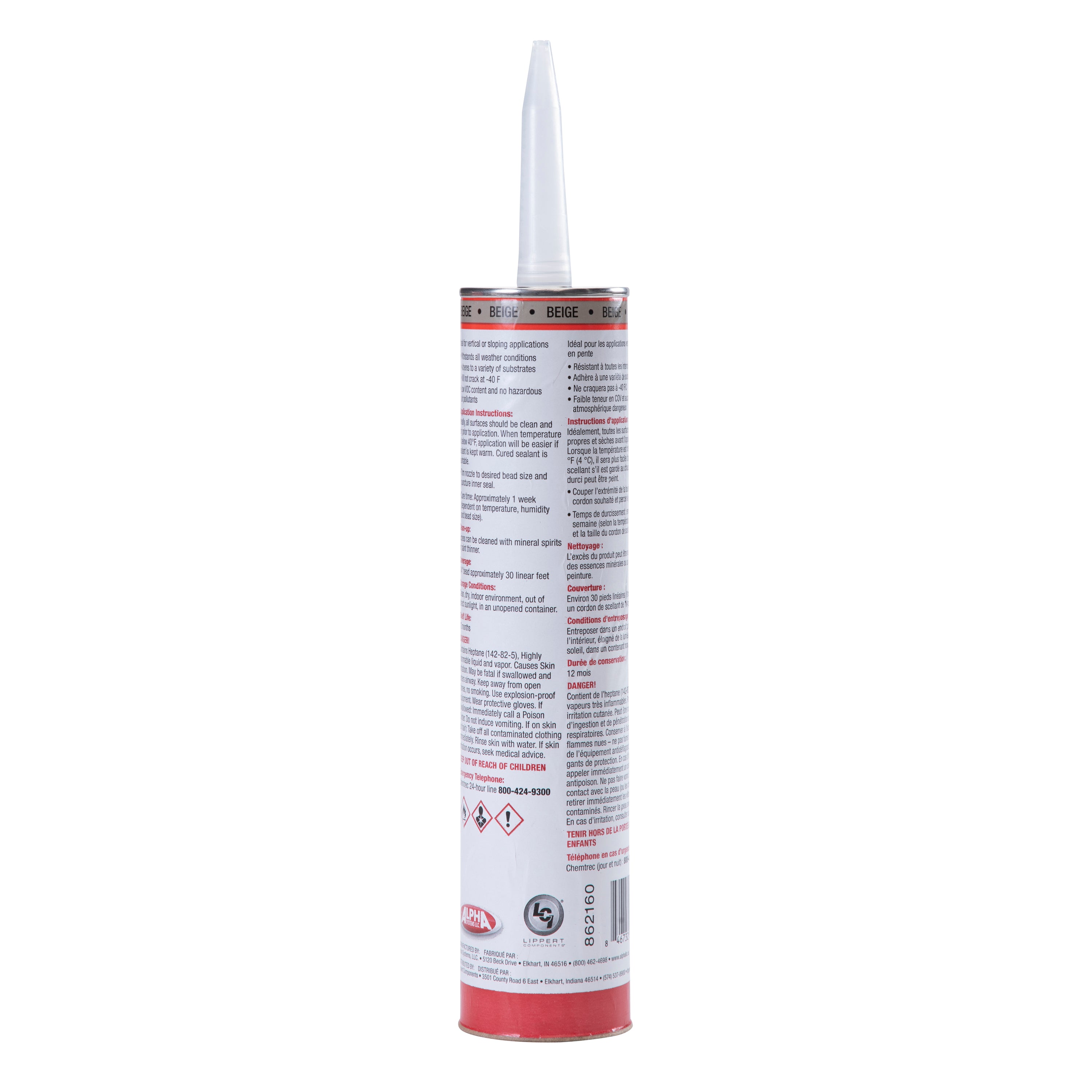1010 Low VOC Non-Sag Sealant, Beige (10.3 Oz. Tube)