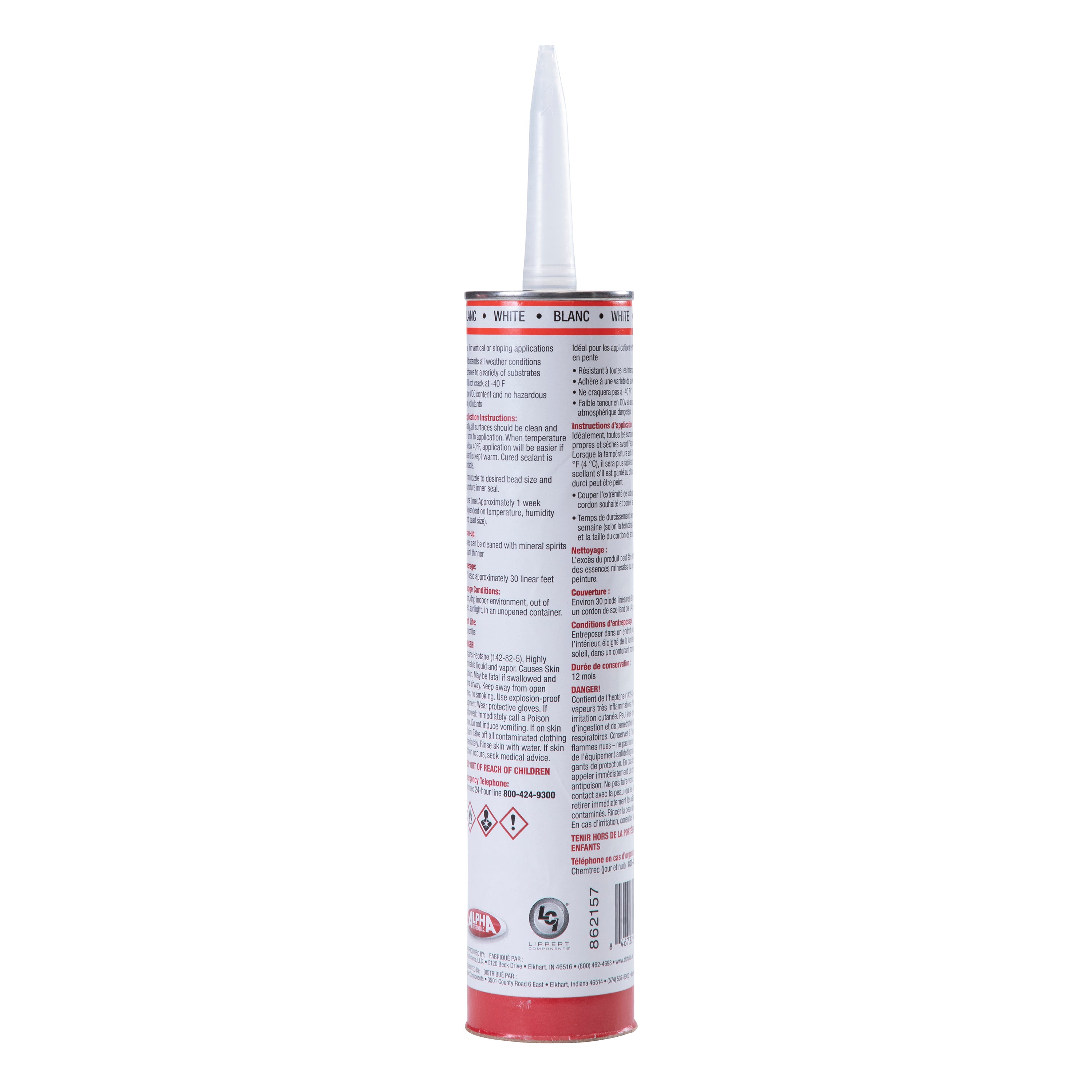 1010 Low VOC Non-Sag Sealant, White (10.3 Oz. Tube)