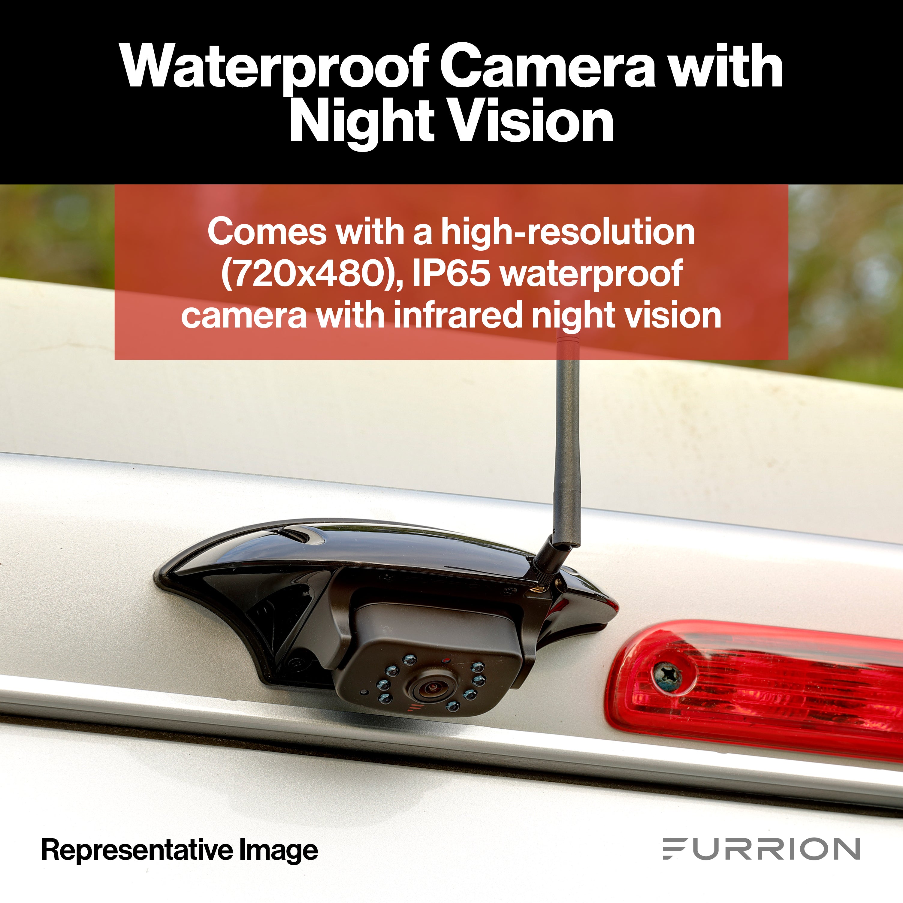 Furrion Vision S® RV Backup Camera System with 4 Cameras & 7'' Monitor - LED Marker Lights #F