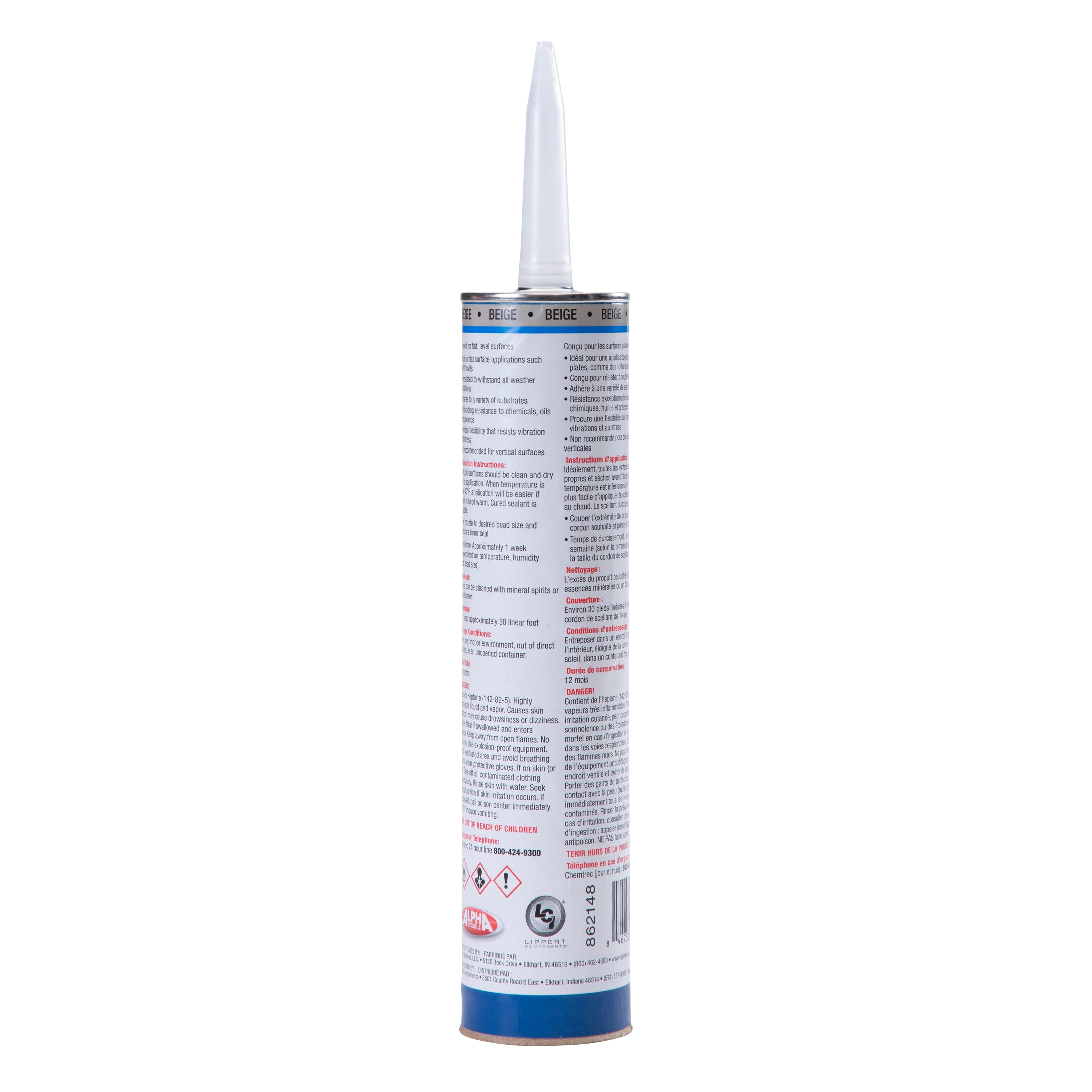 1021 Low VOC Self-Leveling Lap Sealant, Beige (10.3 Oz. Tube)