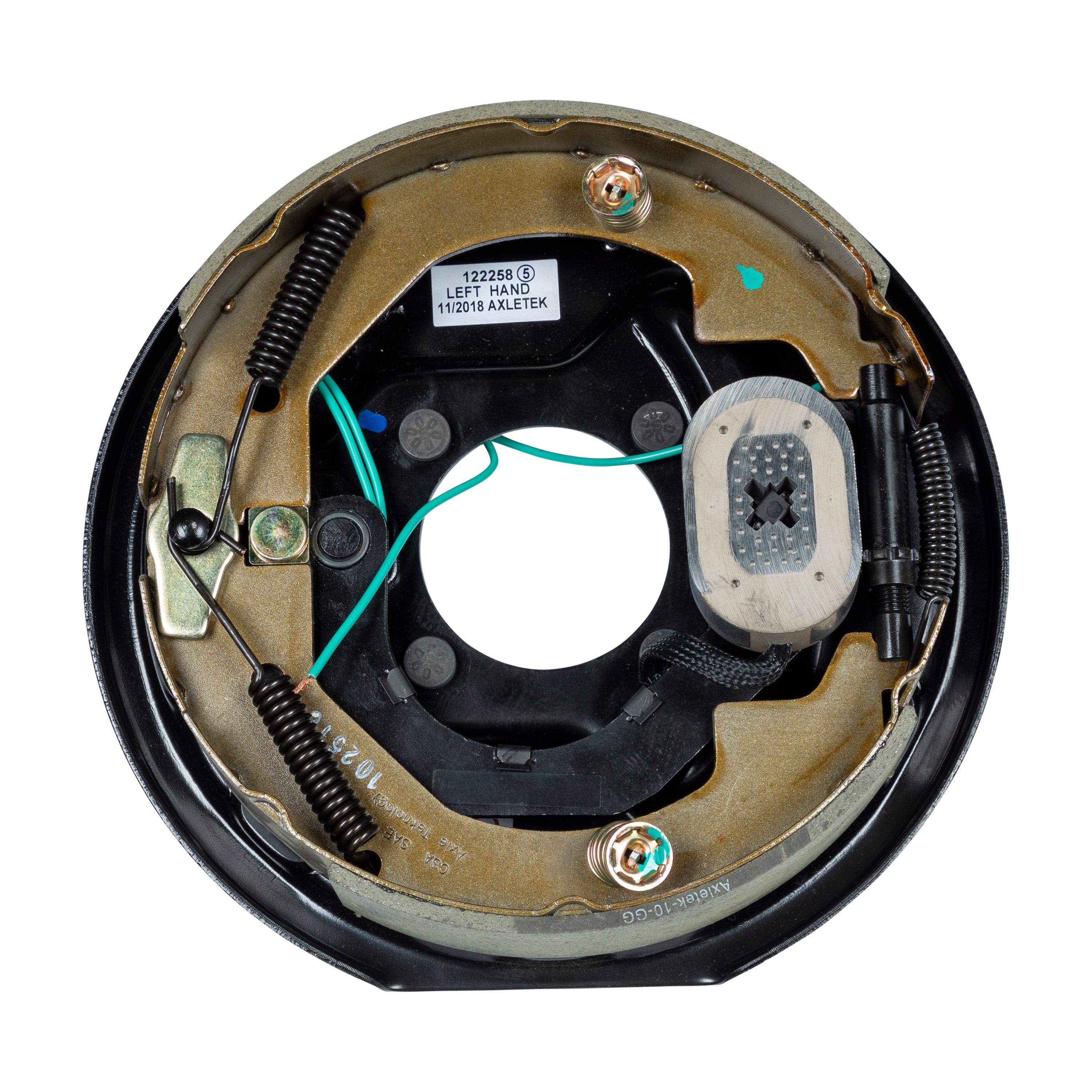 10'' x 2.25'' LH Electric Brake Assembly, 4-Bolt: 3500# axle (Retail Box)