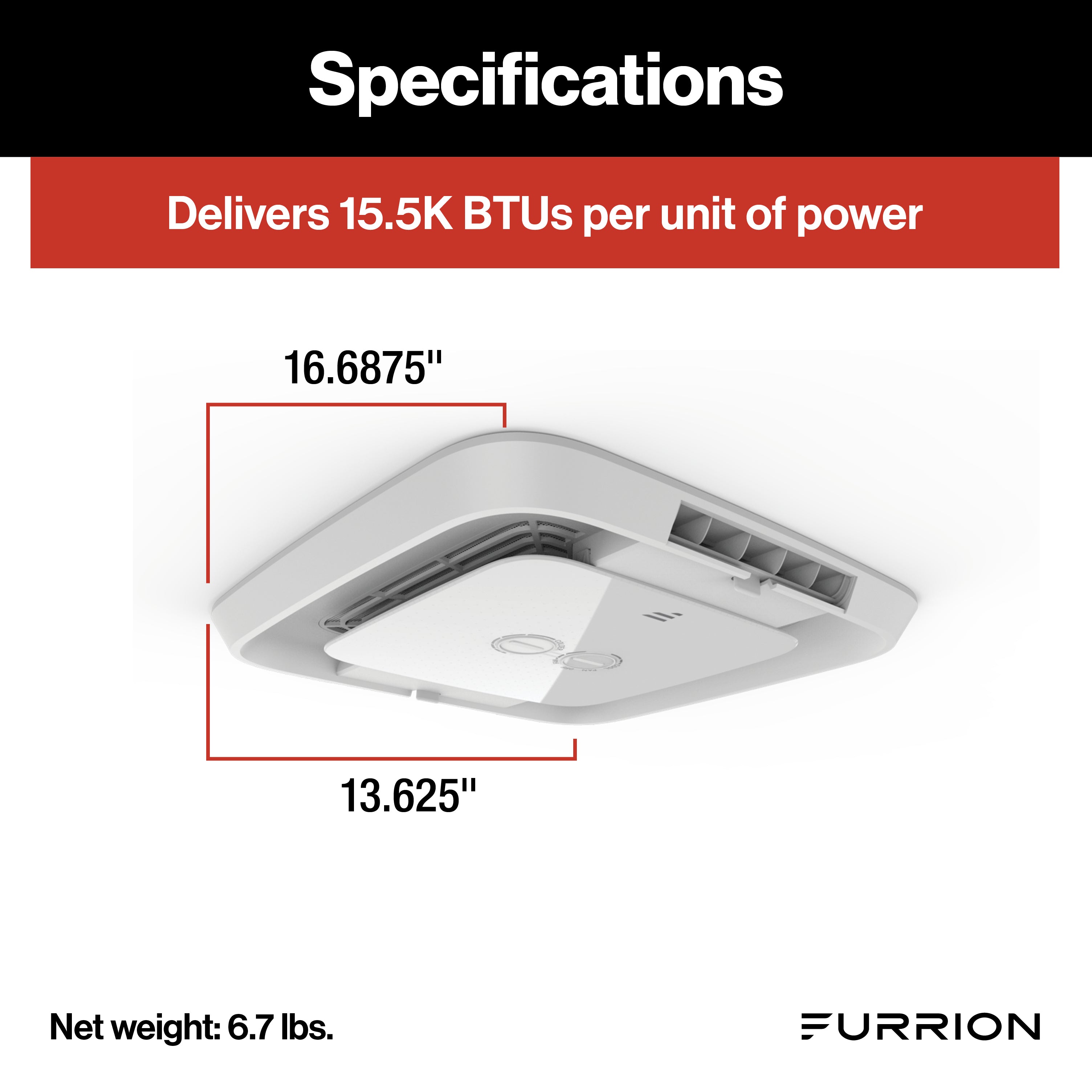 Furrion Chill® RV AC Air Distribution Box with Electronic Control - White #FACT12SA-PS