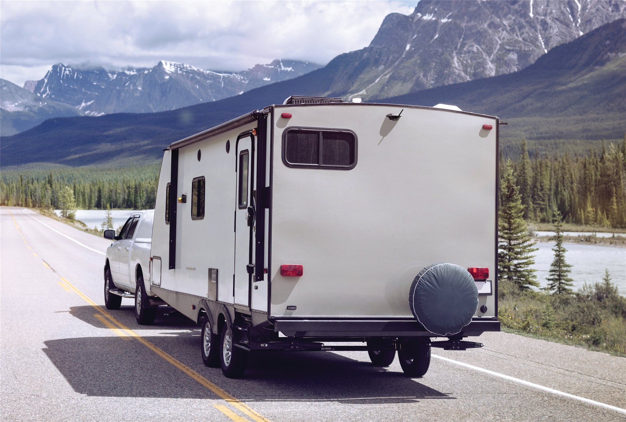 Furrion Vision S® Rear RV Camera with Sharkfin Bracket #FCN48TASF