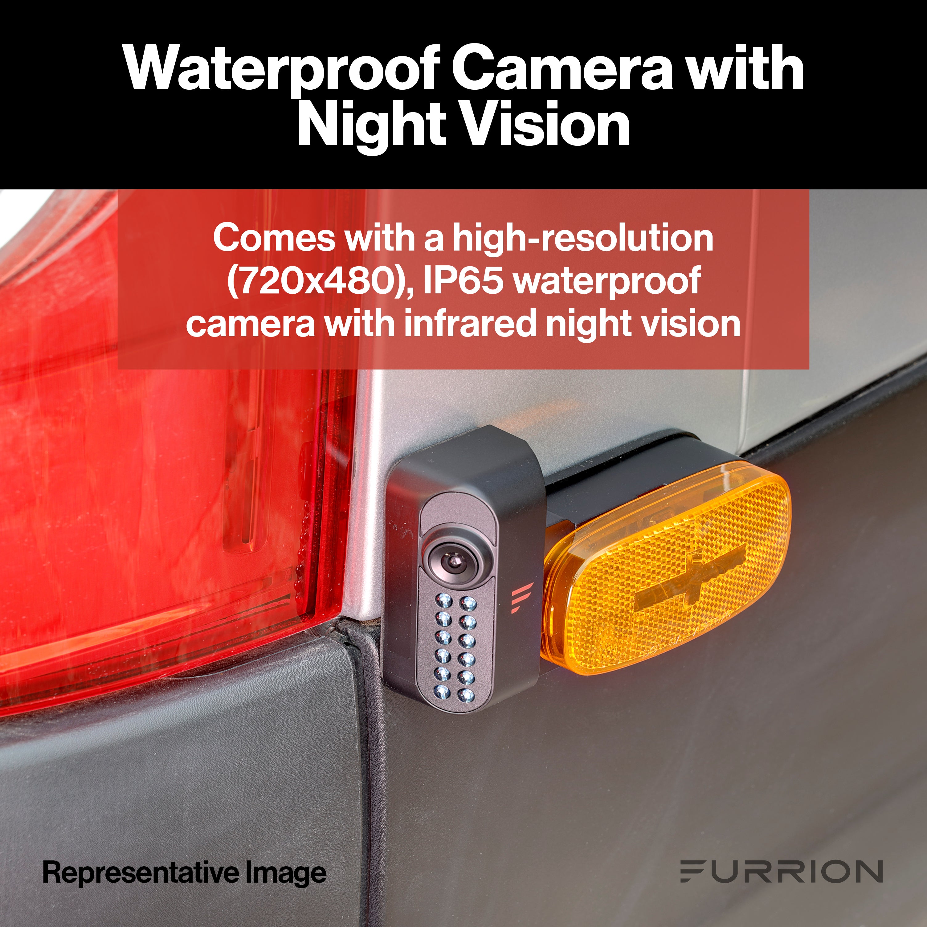 Furrion Vision S® Side RV Cameras with Amber Marker Lights - 1 Pair #FCE48TASH