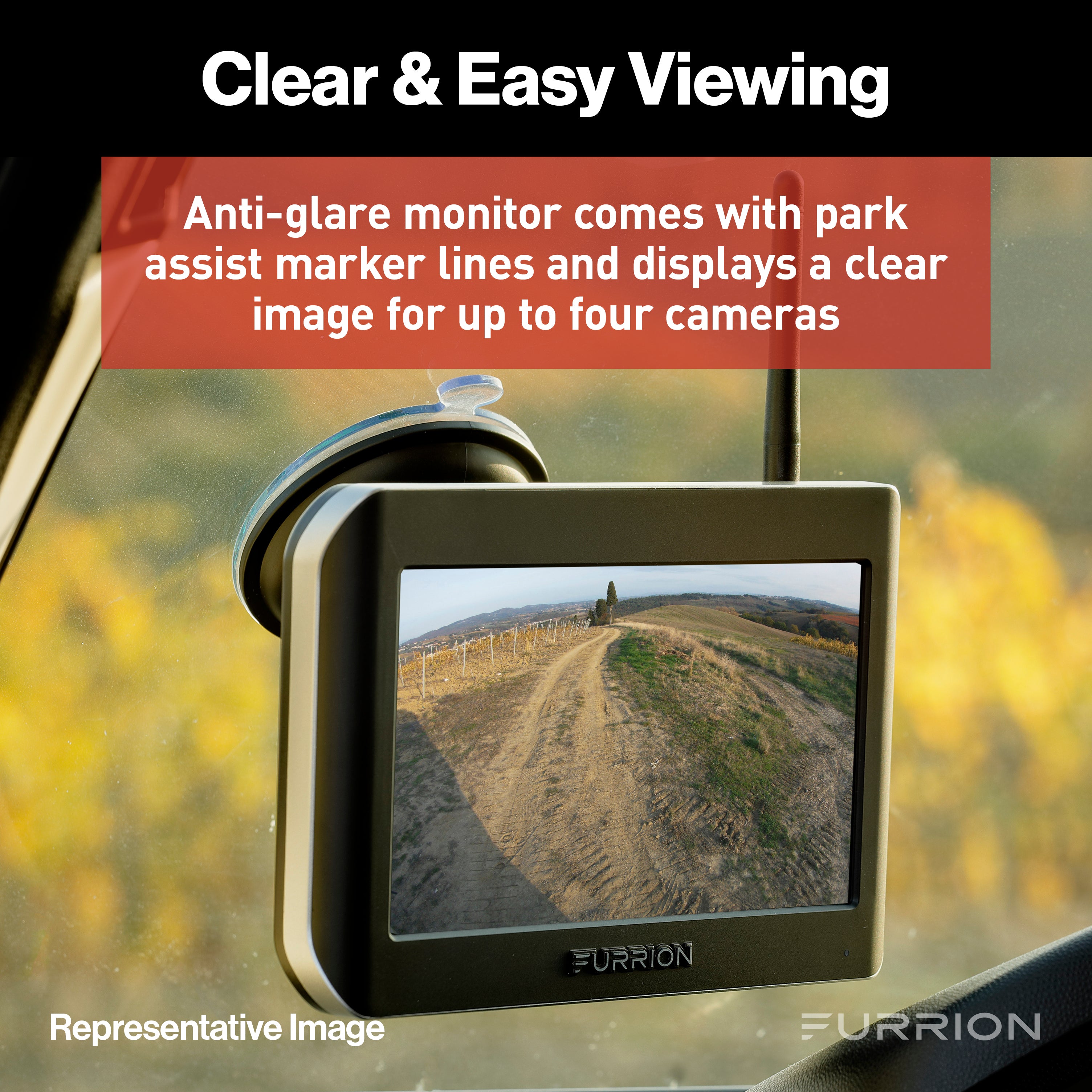 Furrion Vision S® RV Backup Camera System with 4 Cameras & 7'' Monitor - LED Marker Lights #F