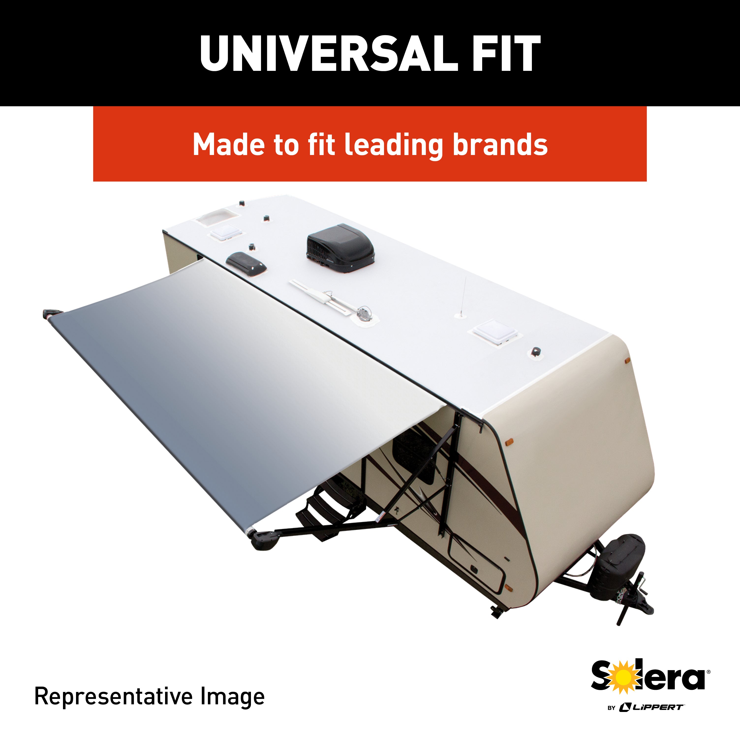 Universal Vinyl Fabric for 16' Patio Awning - Black Fade (Retail Box)
