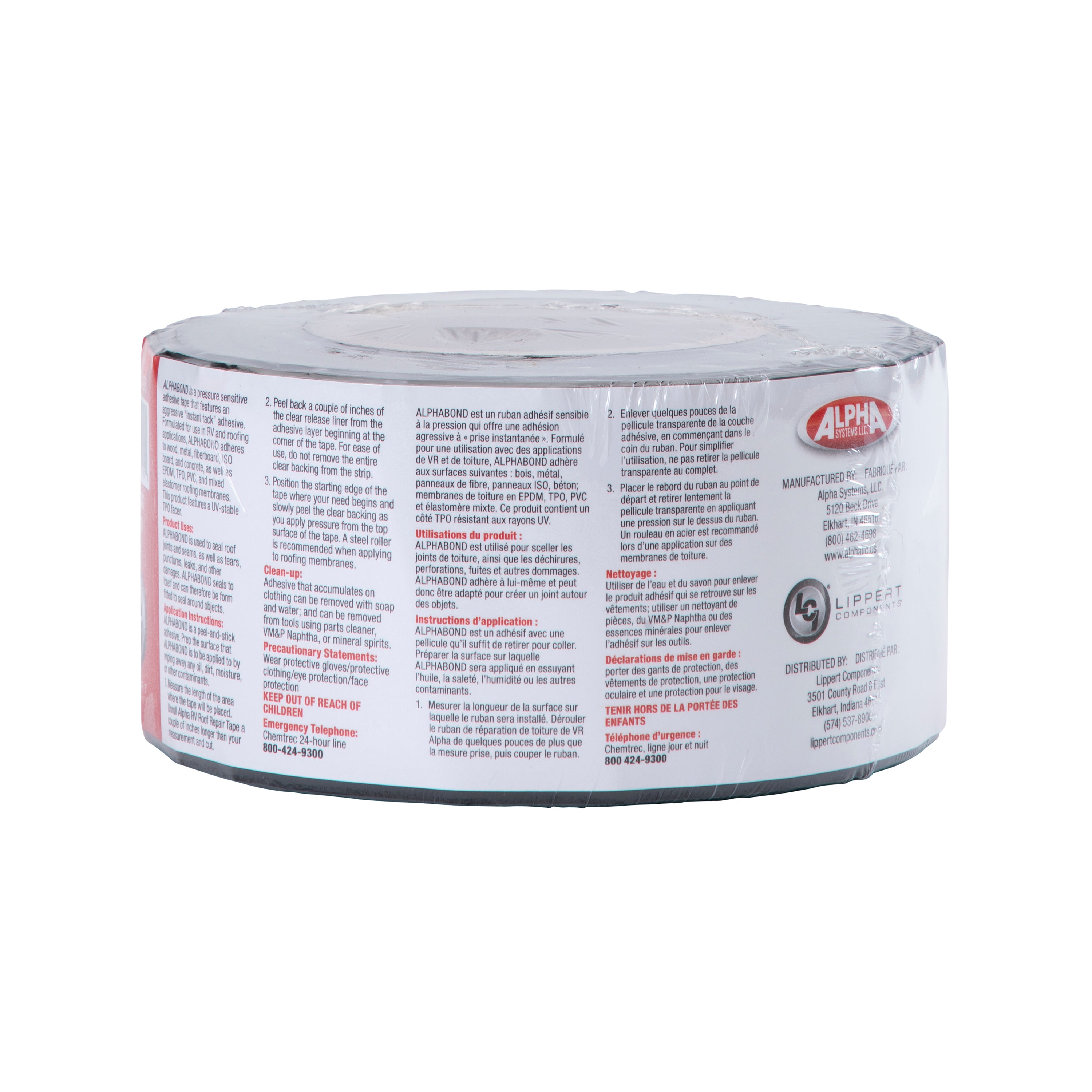 ALPHABOND TPO Tape 3'' x 50', Black