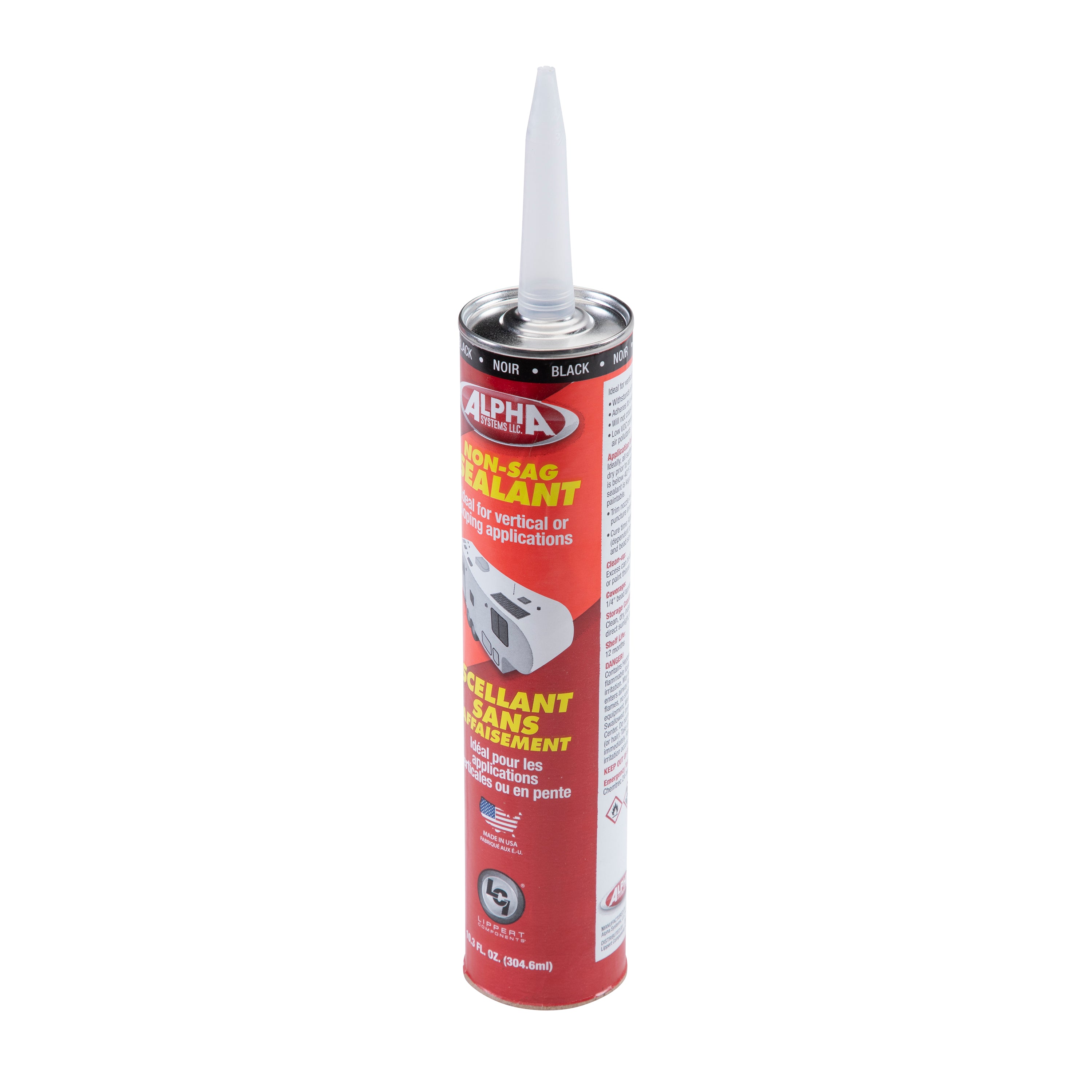 1010 Low VOC Non-Sag Sealant, Black (10.3 Oz. Tube)
