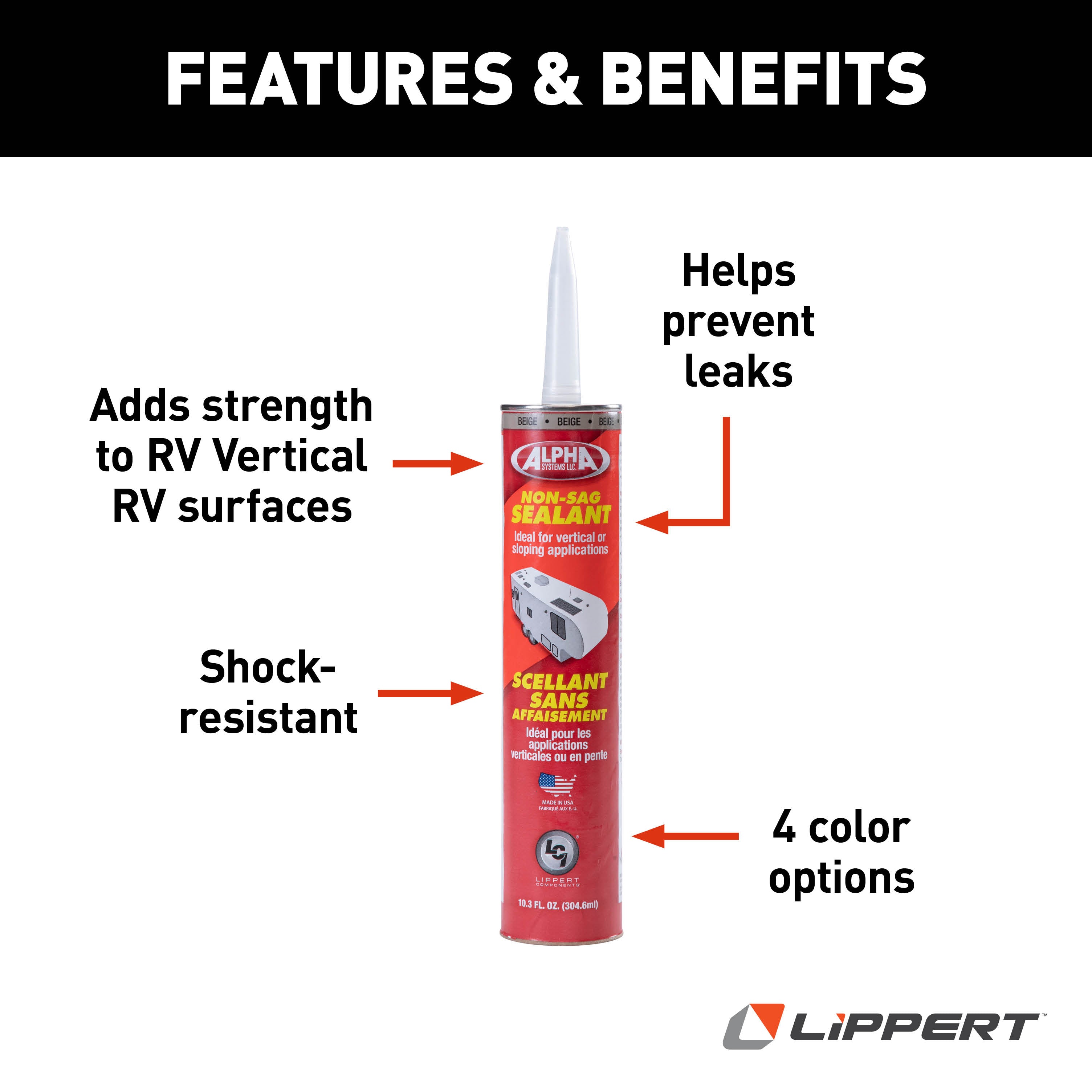 1010 Low VOC Non-Sag Sealant, Beige (10.3 Oz. Tube)