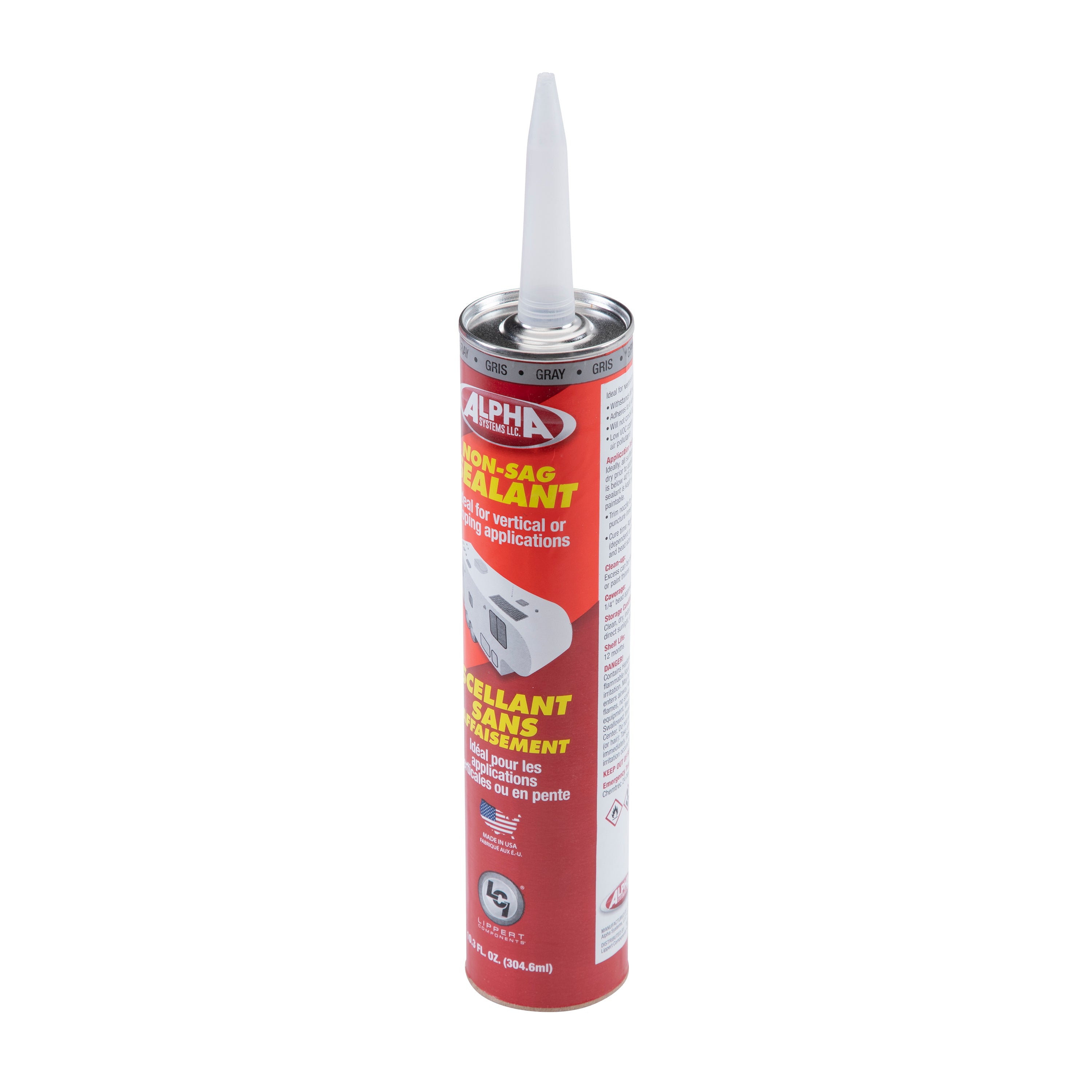 1010 Low VOC Non-Sag Sealant, Gray (10.3 Oz. Tube)