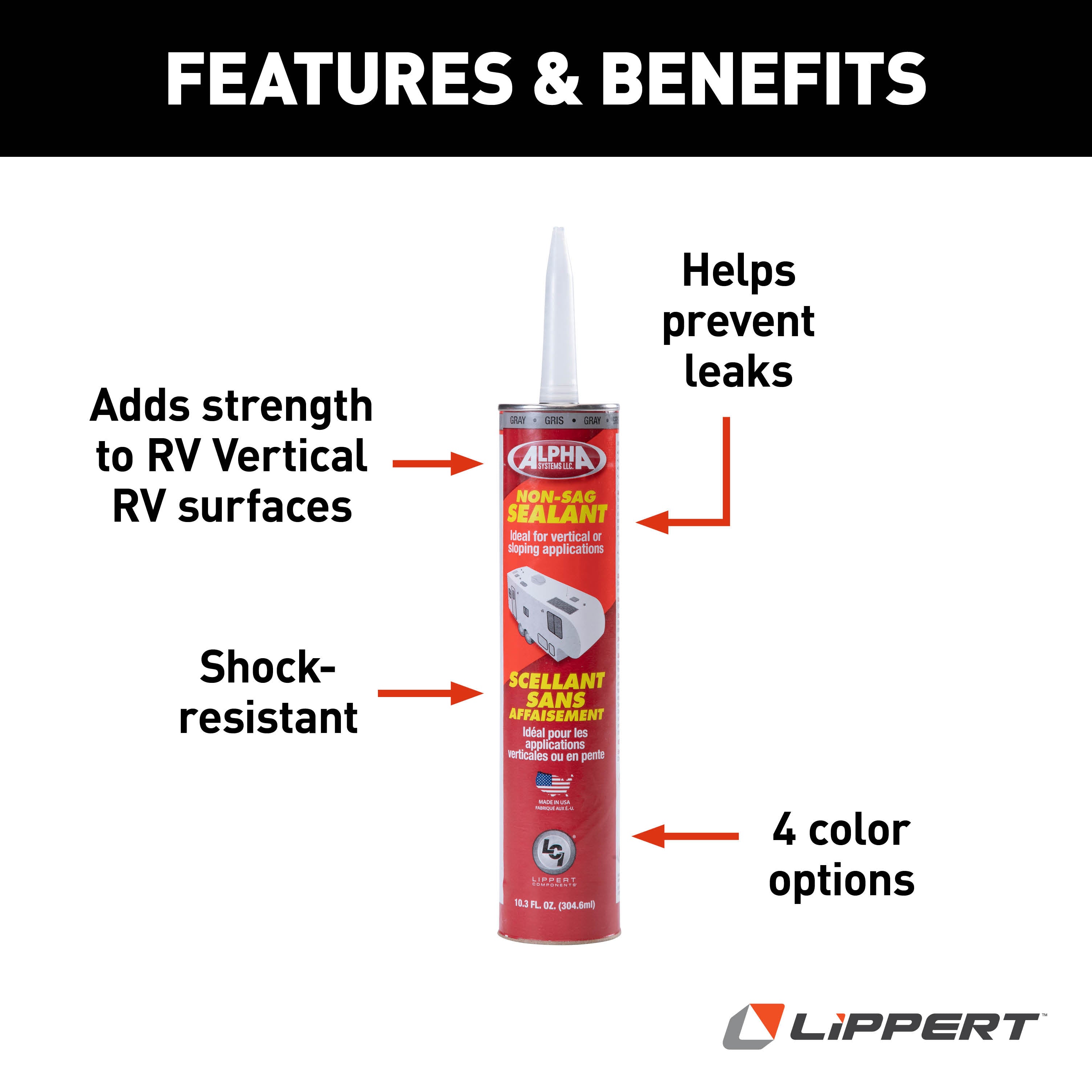 1010 Low VOC Non-Sag Sealant, Gray (10.3 Oz. Tube)