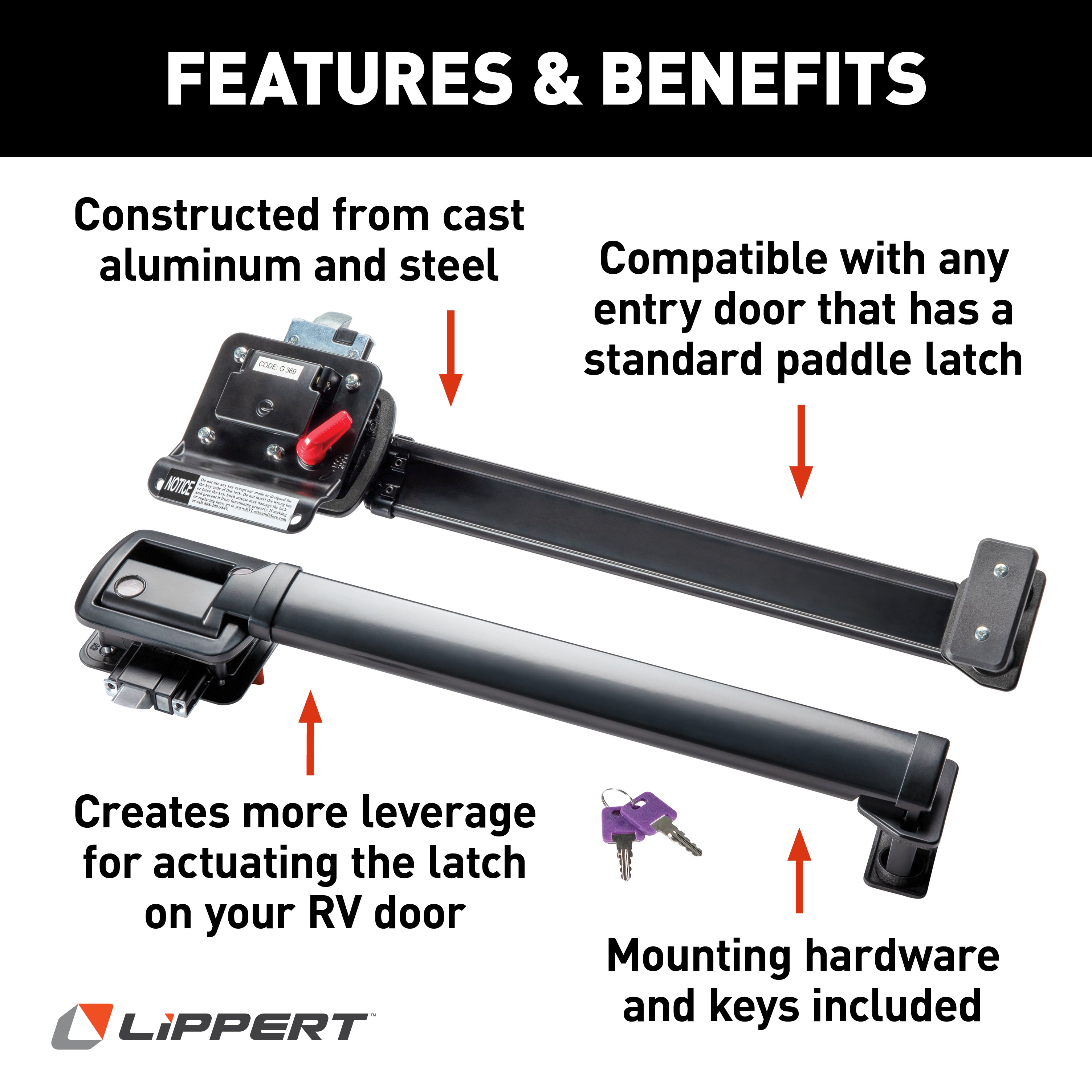 Lippert LatchXtend™ RV Door Handle Extension