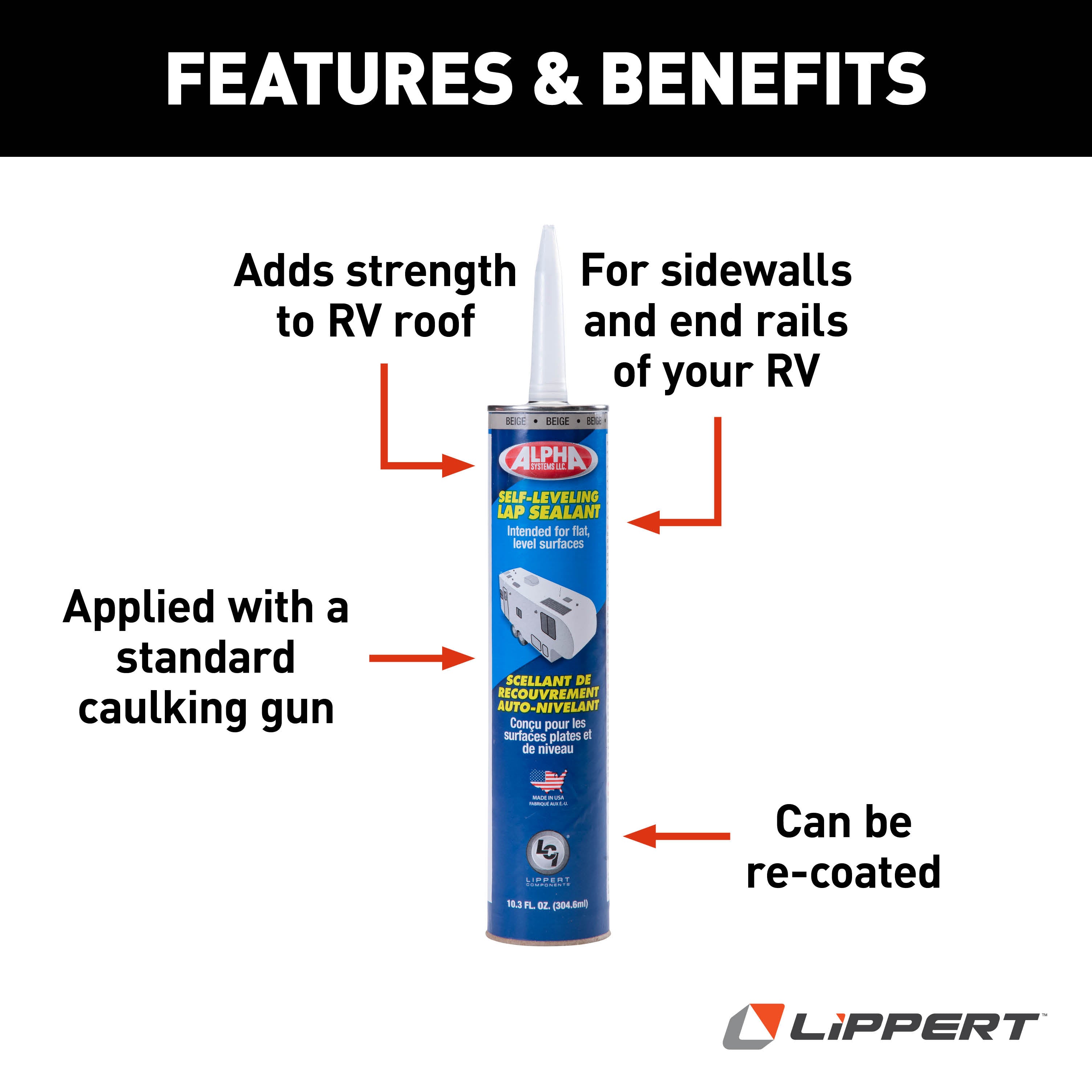 1021 Low VOC Self-Leveling Lap Sealant, Beige (10.3 Oz. Tube)