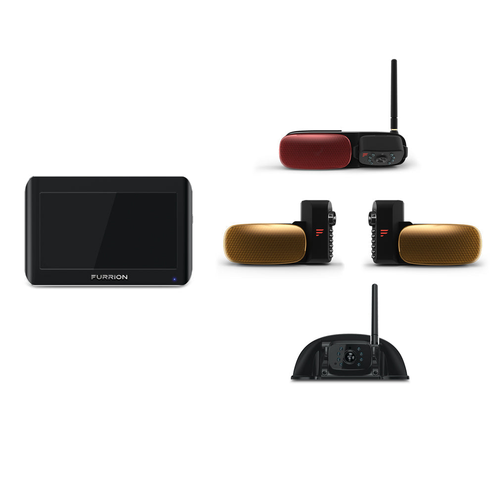 Furrion Vision S® RV Backup Camera System with 4 Cameras &amp; 7'' Monitor - LED Marker Lights #F