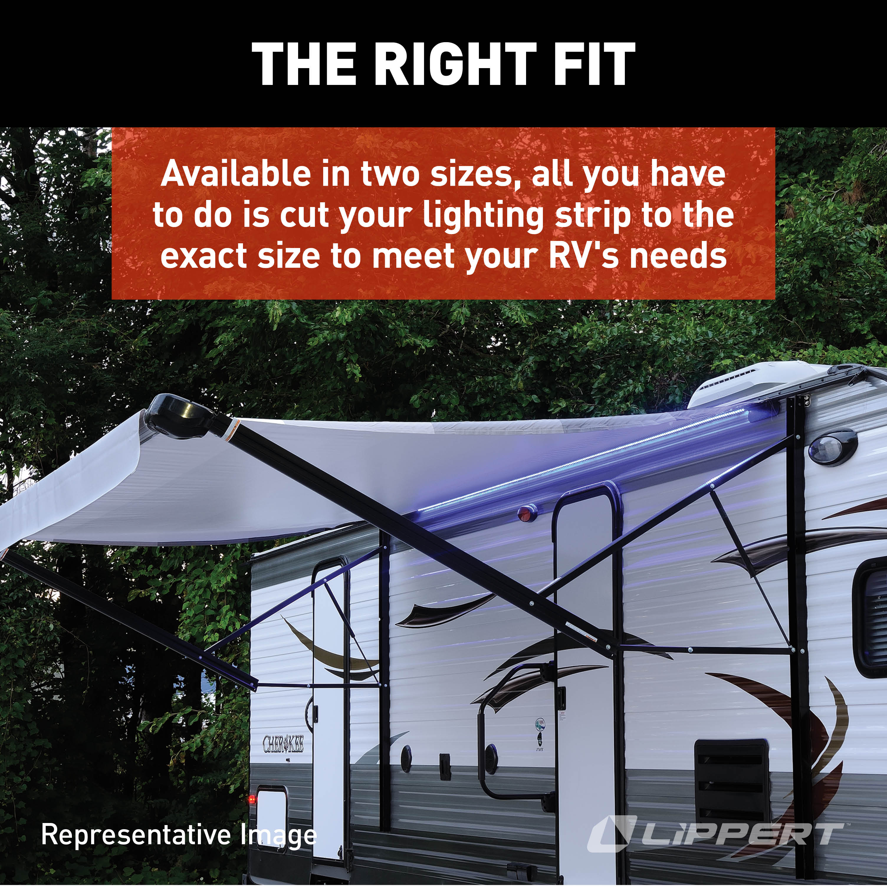 Solera® 15' Awning Fabric Light Kit with Switch and Plate - White LED #387593